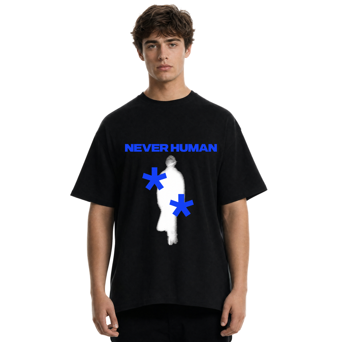 Never Human asterisk tee, back