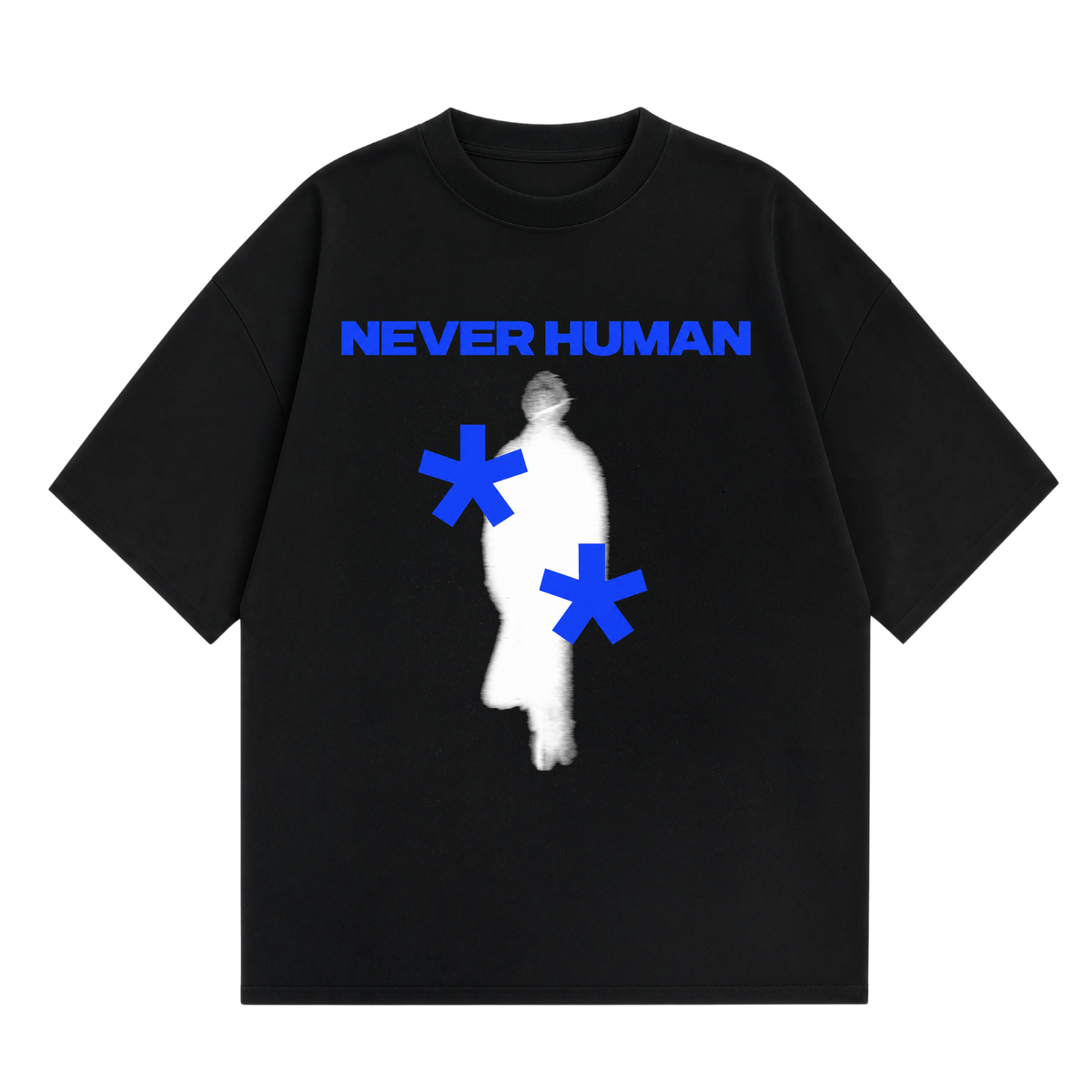 Never Human asterisk tee, detail