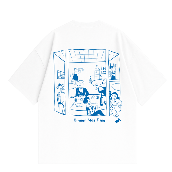 Never Human dinner was fine tee, back