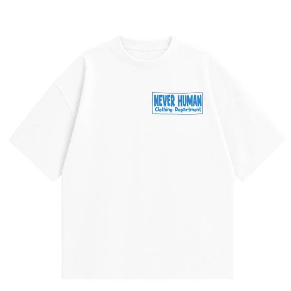 Never Human dinner was fine tee, front