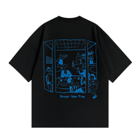 Never Human dinner was fine tee black, back