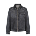 Never Human Faded Black Relaxed Denim Jacket