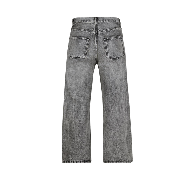 Never Human faded grey loose fit jeans, back