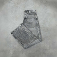 Never Human faded grey loose fit jeans, detail