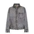 Never Human Faded Grey Relaxed Denim Jacket