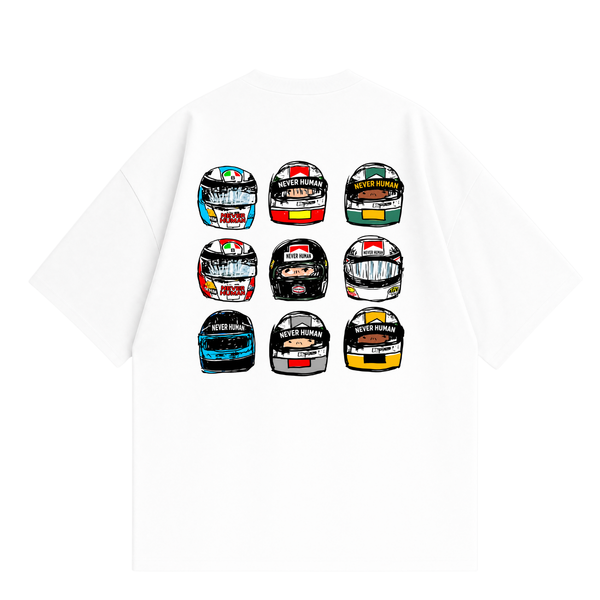 Never Human full face tee, back