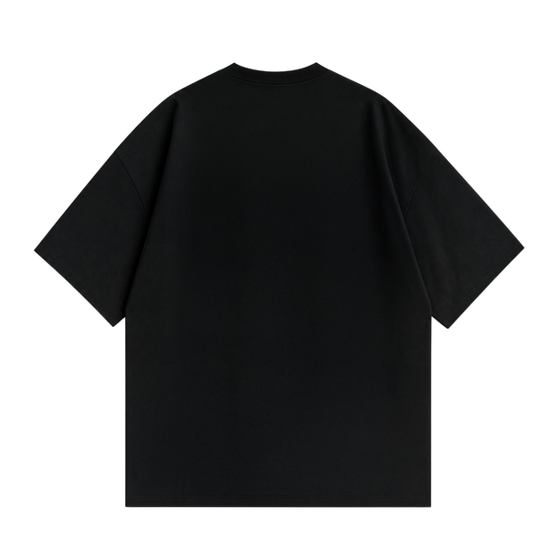 Never Human keychain tee, back
