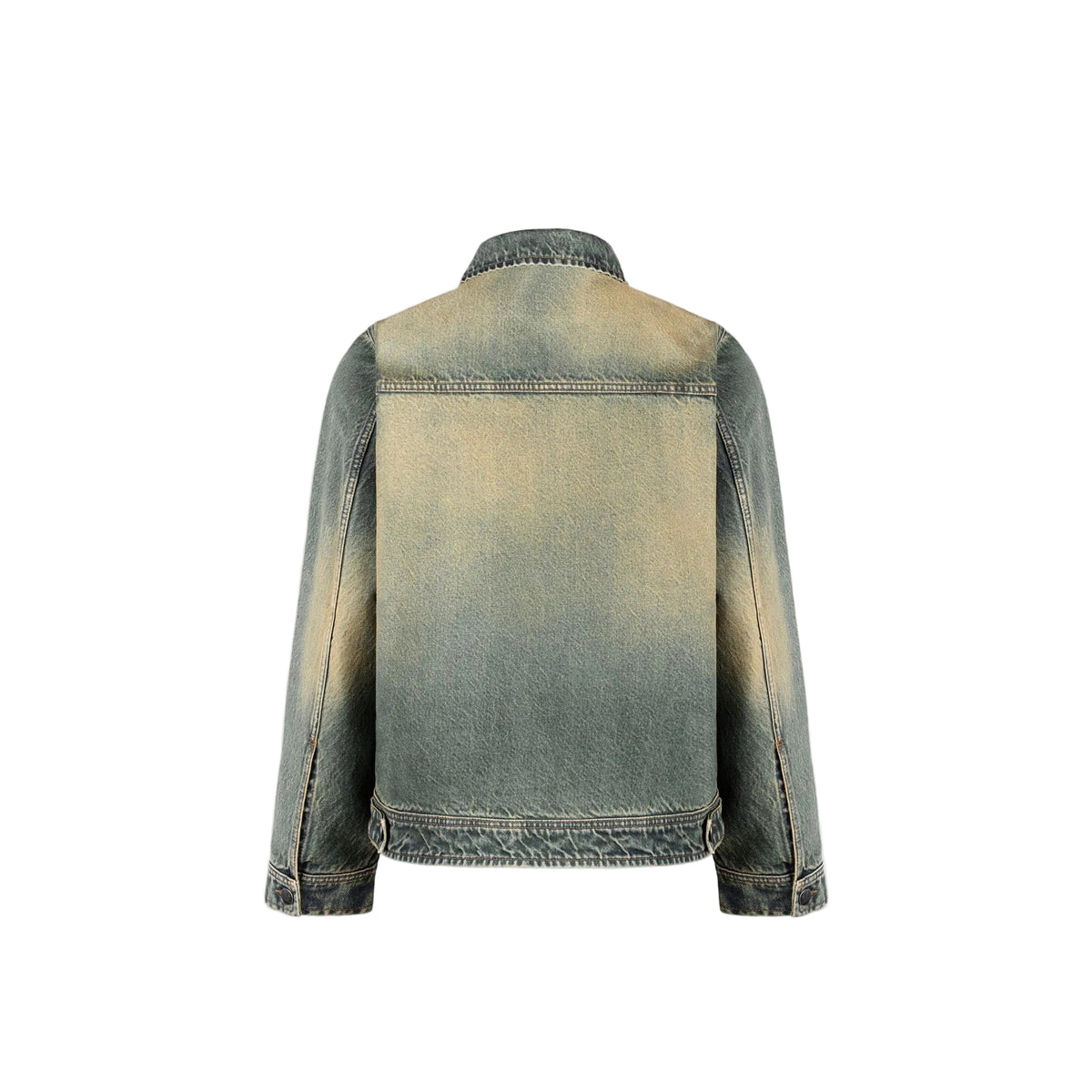 Never Human light blue relaxed denim jacket, back