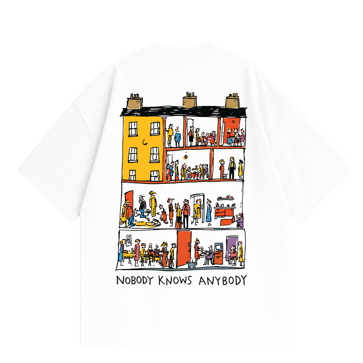 Never Human nobody knows anybody tee, back