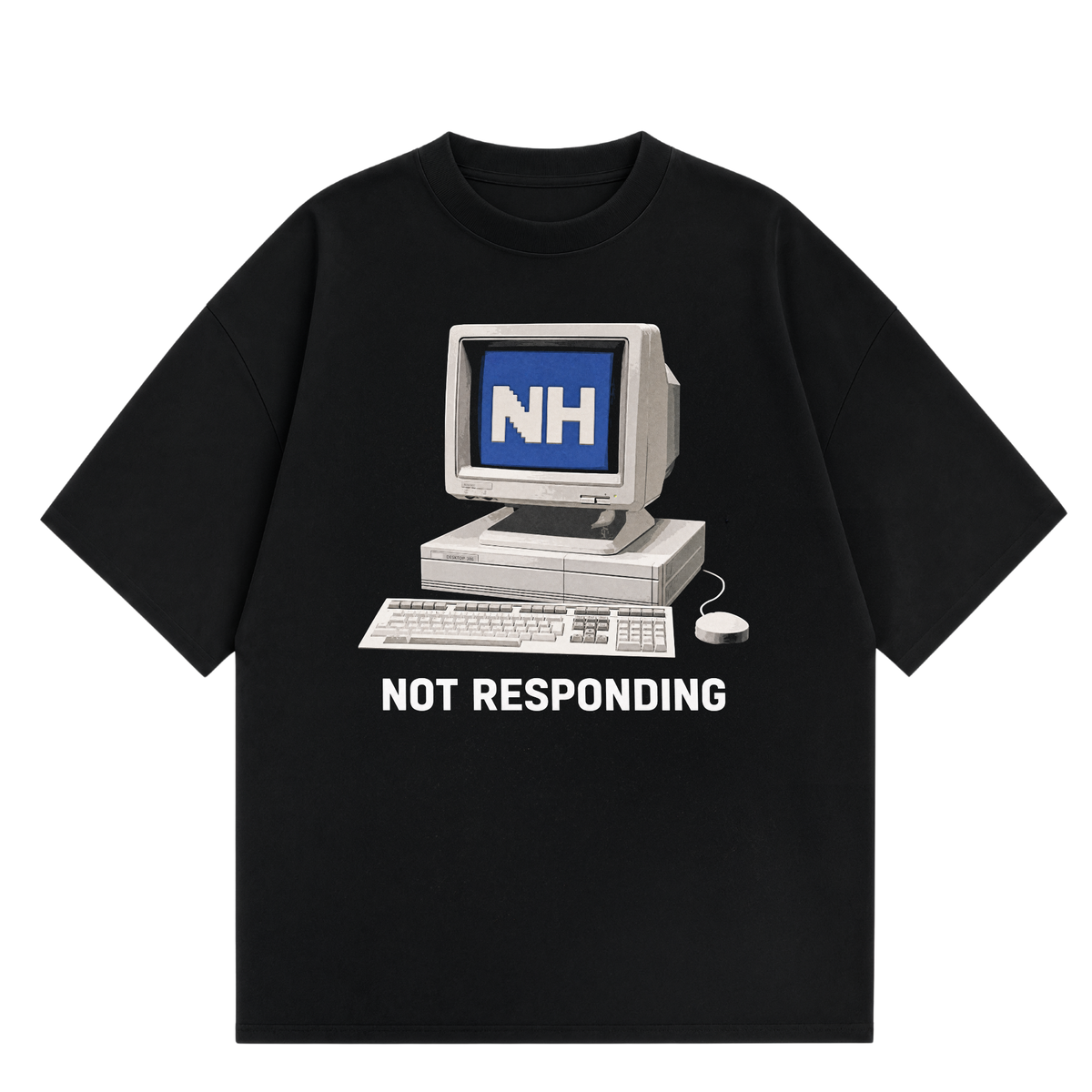 Never Human not responding tee, front
