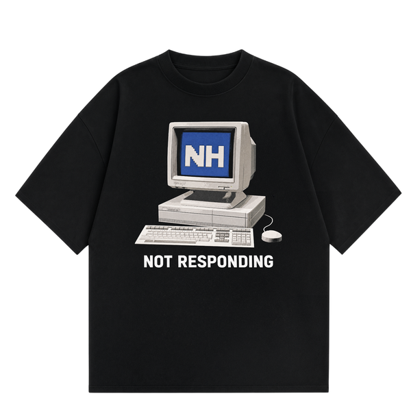 Never Human not responding tee, front