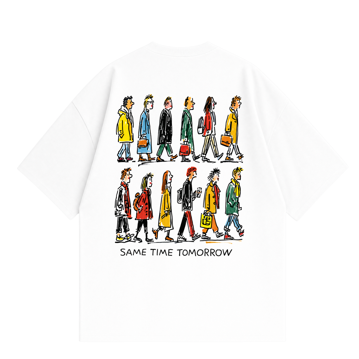 Never Human same time tomorrow tee, back