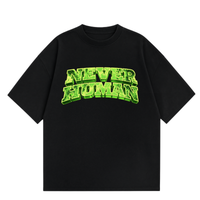 Never Human slime tee, front