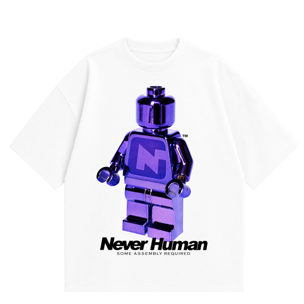 Never Human some assembly required tee, front