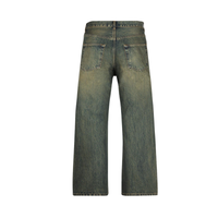 Never Human storm blue loose fit jeans, back