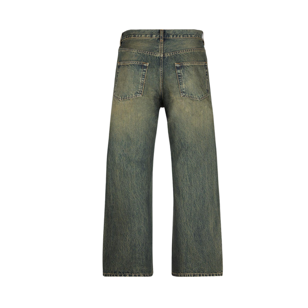 Never Human storm blue loose fit jeans, back