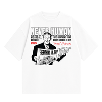 Never Human trust nobody tee, print detail